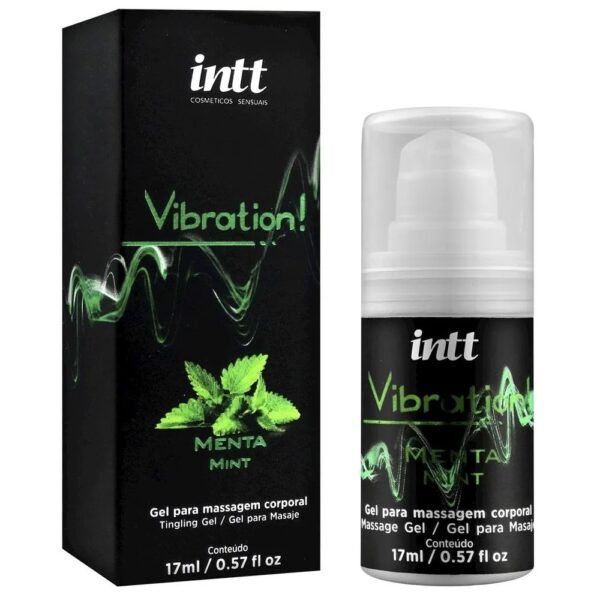 Vibrador líquido vibração menta intt - Gel excitante unissex que vibra, pulsa e esquenta