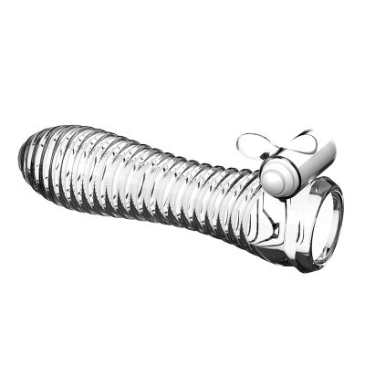 Capa peniana com cerdas feitas em silicone translucido e capsula estimuladora de clítoris |12,2 x 3,1 cm - Vibrating sle 7 15177182657 ln0111 01 2