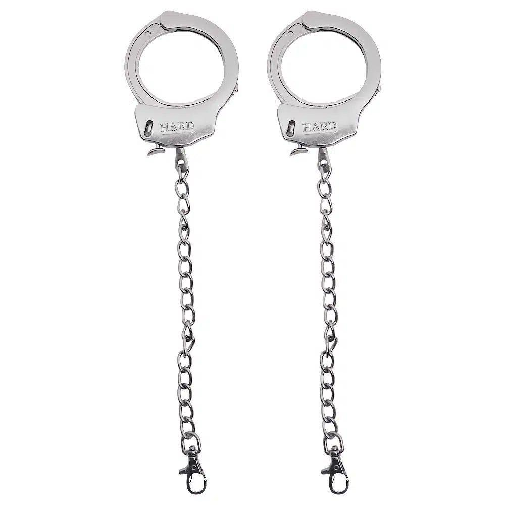 Kit algemas com plug anal cravejado com strass tamanho M  Hard Metal  Imagem 9