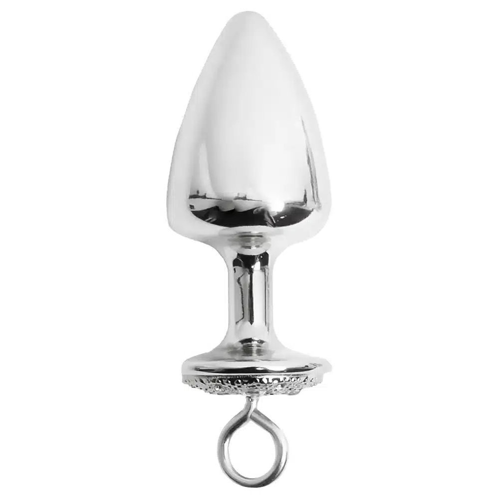 Kit algemas com plug anal cravejado com strass tamanho M  Hard Metal  Imagem 12