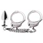 Kit algemas com plug anal cravejado com strass tamanho M - Hard Metal - Imagem 6