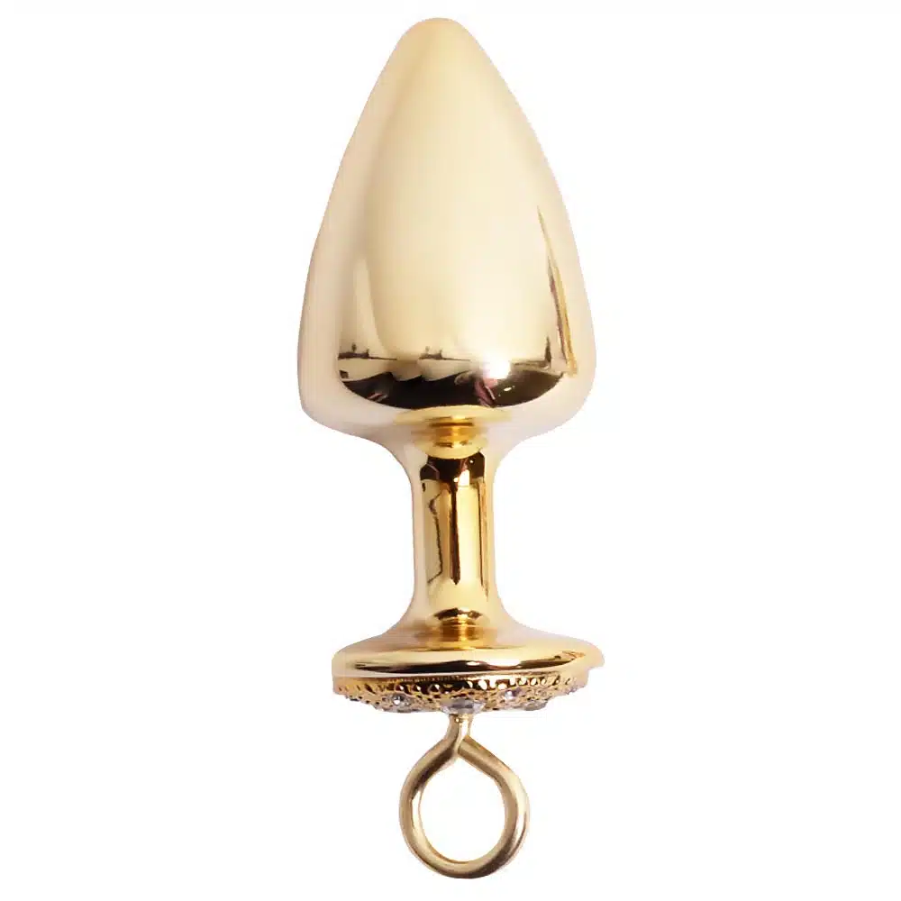 Kit algemas com plug anal cravejado com strass tamanho M  Hard Metal  Imagem 11