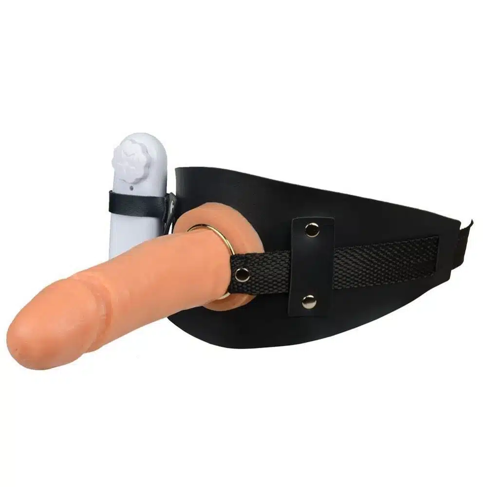 Cinta Peniana De Coxa Com Prótese Com Vibrador De 15 x 4,5cm – La Pimienta 1 Cinta Peniana De Coxa Com Prótese Com Vibrador De 15 x 4,5cm – La Pimienta