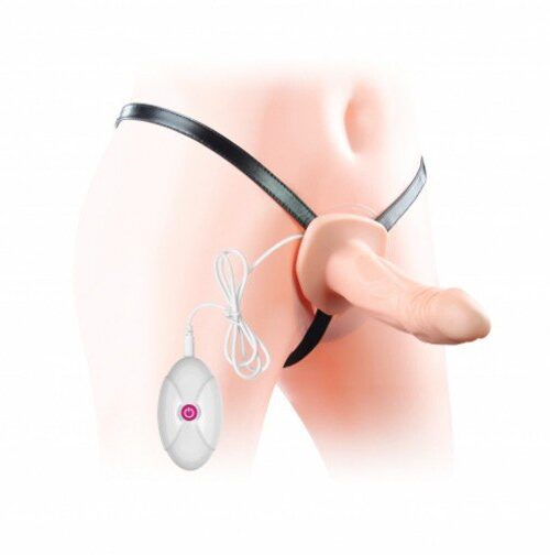 Cinta com pênis oco 16,5cm 10 vibrações - Lovetoy