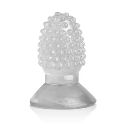 Alternative view of Mini Plug anal com Cravinhos Translúcido - 7,5cm x 3,5cm