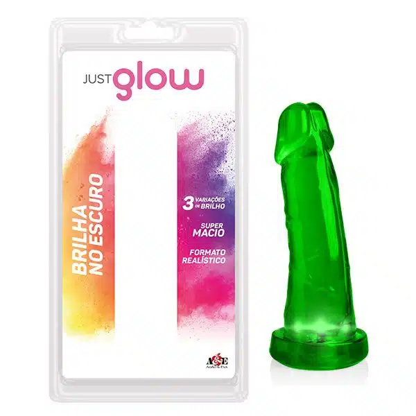 Pênis Realístico Verde com LED - 16X4cm