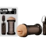 Cum explosion - Masturbador em forma de boca em cyberskin com vibração multivelocidade e textura interna - 16 x 7,5 cm