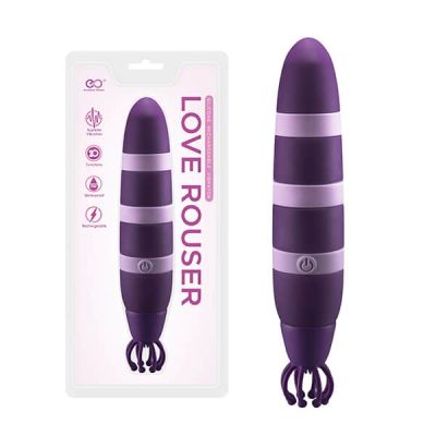 Love rouser - Vibrador clássico recarregável com tentáculos em silicone Roxo