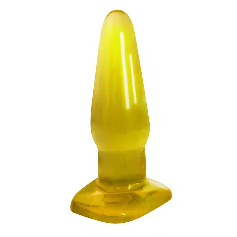 Plug Anal Translúcido em Gel – Amarelo  Imagem 2