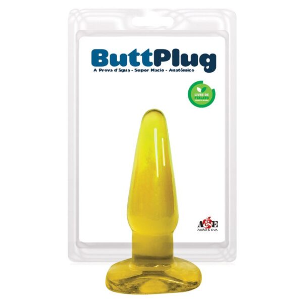 Plug Anal Translúcido em Gel – Amarelo