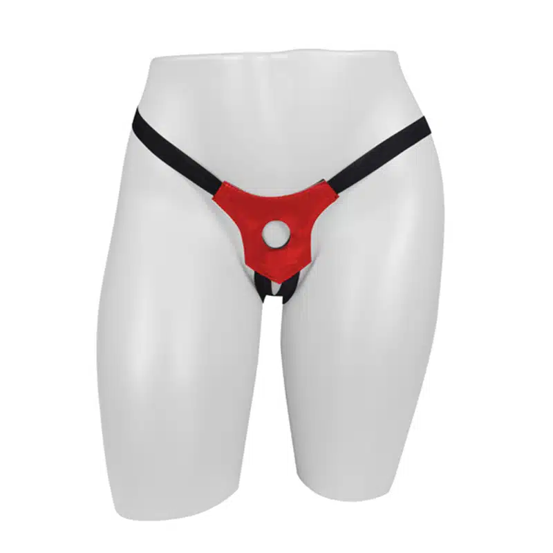 Cinta Peniana Strap On Universal Vinil Vermelho Para Pênis Realísticos  Imagem 3