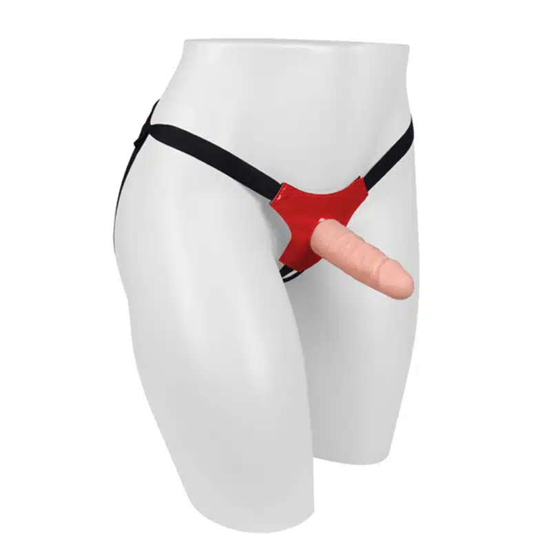 Cinta Peniana Strap On Universal Vinil Vermelho Para Pênis Realísticos  Imagem 2