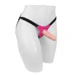 Cinta Strap On Universal Em Vinil Rosa Para Pênis Com Ou Sem Vibro - Imagem 2