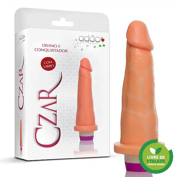 Pênis Realístico com Vibrador Multivelocidade 16cm - Czar 8