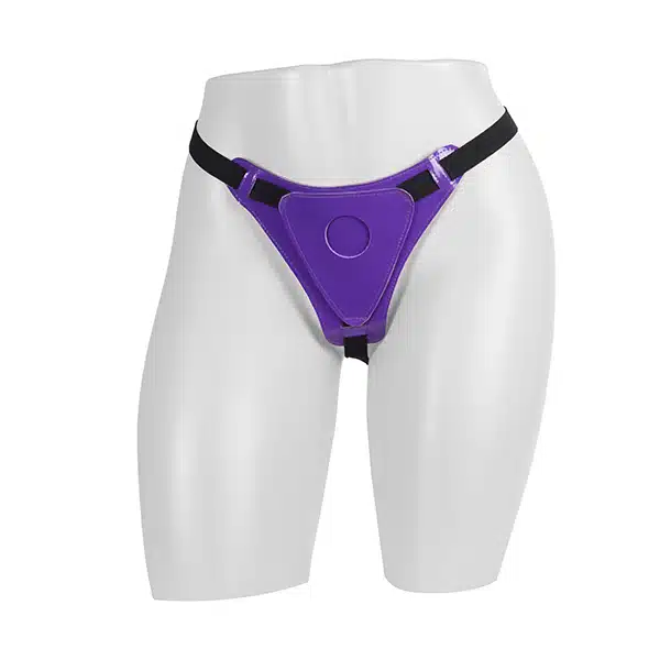 Cinta Peniana Ajustável Strap On Vinil Lilas com Elástico  Imagem 2