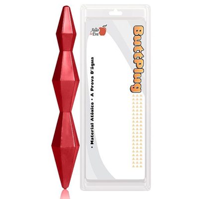 Plug Anal Diamond 18cm Vermelho