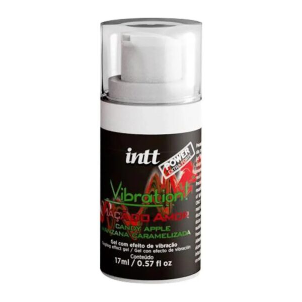 Intt vibration power extra forte - gel excitante unissex com efeito de vibração no sabor de maçã do amor - 17ml - Image 3