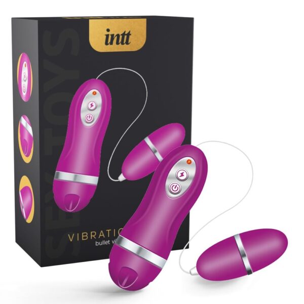 Vibration egg - Vibrador bullet com controle remoto de fio e 30 modos de vibração - 6 x 2,5 cm | cor: roxo