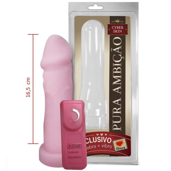 Pênis Em CyberSkin Com Vértebra e Vibrador 18cm - Sexy Fantasy