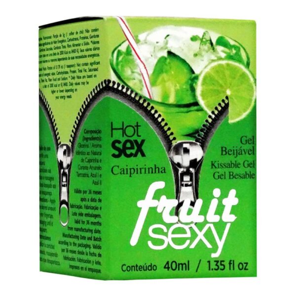 Intt fruit sexy - Gel beijável corporal que esquenta - 40 ml | sabor: Caipirinha - Image 3