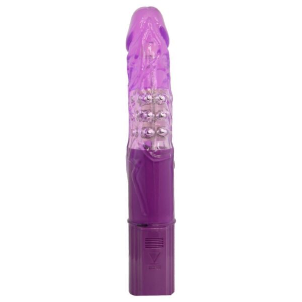 Vibrador Rotativo Com Pérolas Coelho Lilás 17,5 X 3 Cm - Image 3