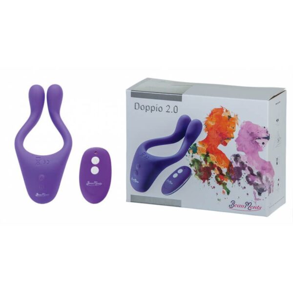 Vibrador Doppio 2.0 Purple Aveludado a Prova D'água com 10 Modos de Vibração