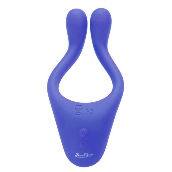 Vibrador Doppio 2.0 Blue Aveludado a Prova D'água com 10 Modos de Vibração - Image 4