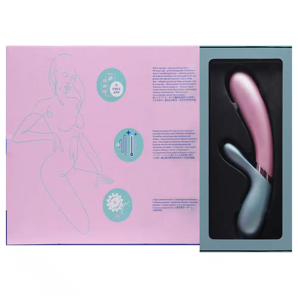 Estimulador Clitoriano e Ponto G Com 2 Motores e Aplicativo  Satisfyer Hot Lover  Verde  Imagem 6