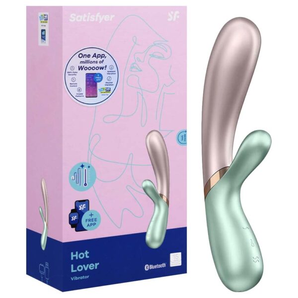 Estimulador Clitoriano e Ponto G Com 2 Motores e Aplicativo - Satisfyer Hot Lover - Verde