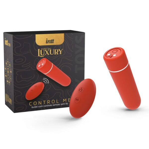 Intt control me bullet com controle remoto sem fio recarregável - Vermelho