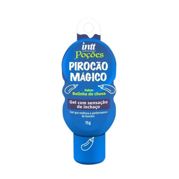 Pirocão mágico - Gel excitante masculino com função de sensação de inchaço e sabor de bolinho de chuva 15g - intt poções