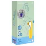Satisfyer Dual love - Estimulador clitoriano e vibrador em silicone com 11 modos de sucção e vibração | cor: amarelo - Imagem 7