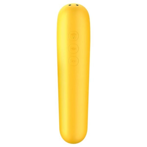 Satisfyer Dual love - Estimulador clitoriano e vibrador em silicone com 11 modos de sucção e vibração | cor: amarelo - Image 4