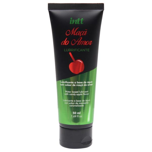 Intt maçã do amor - lubrificante a base de água no sabor de maçã do amor - 50ml