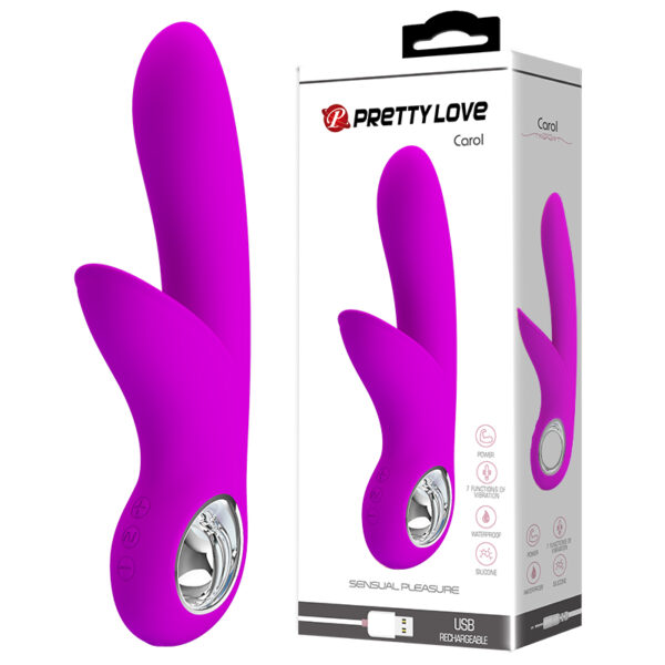 Vibrador pretty love carol Roxo flexível estimulador de ponto g e clítoris