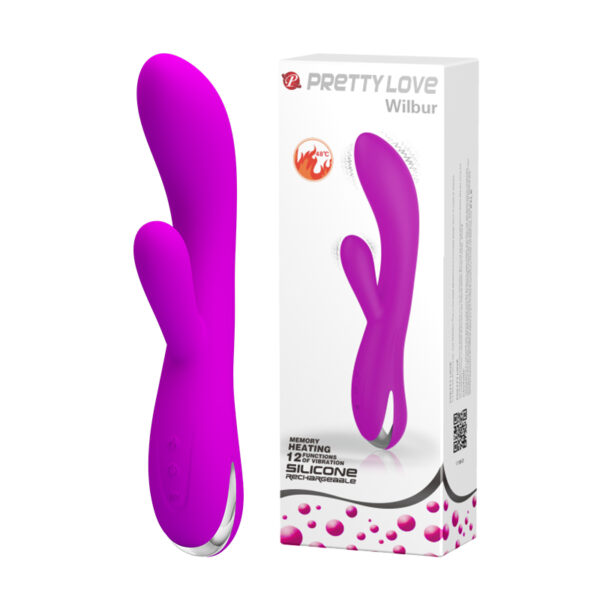 Vibrador estimulador de ponto g e clítoris recarregável Pretty love wilbur