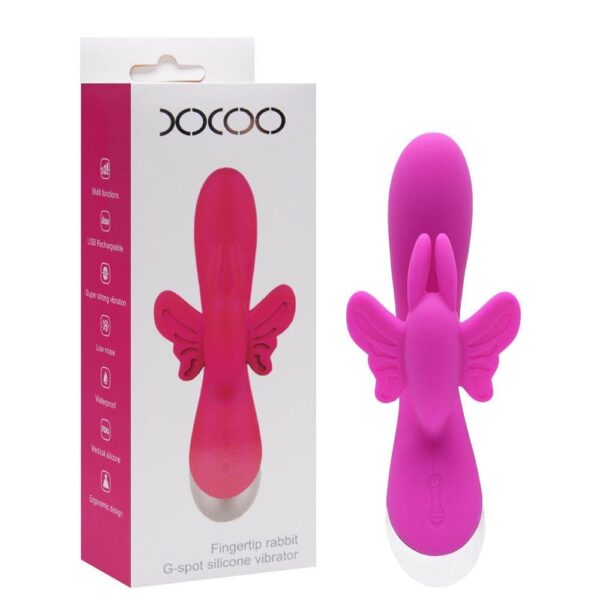 Vibrador de Ponto G e Clitóris Green Baby - Pink