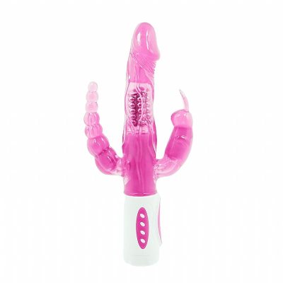 Vibrador Rotativo Triplo Prazer – Pretty Love