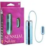 Sensual Shine Vibrador bullet em formato de Cápsula com 10 vibrações Azul - Nanma - Imagem 2
