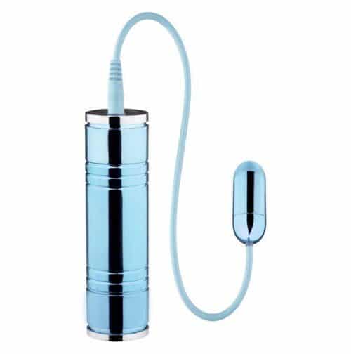 Sensual Shine Vibrador bullet em formato de Cápsula com 10 vibrações Azul - Nanma