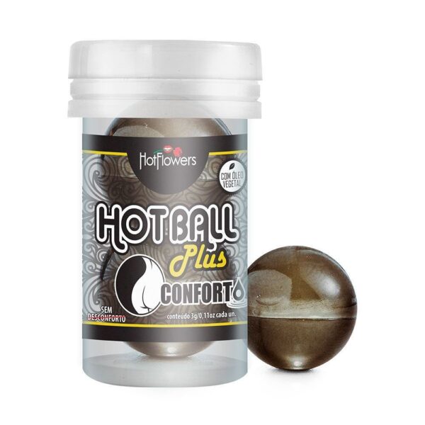 Hot flowers hot ball plus conforto - Bolinhas explosivas que inibem o desconforto durante o sexo anal - 2 unidades