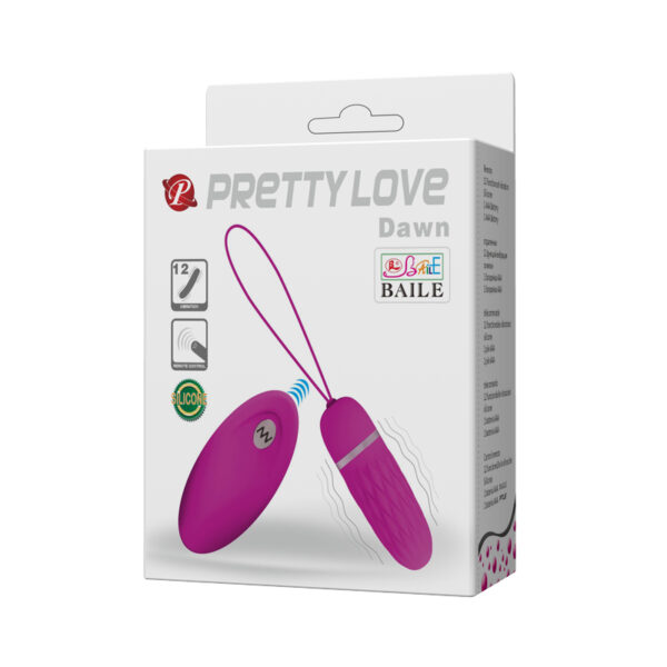 Pretty love Dawn - Vibrador Bullet com 12 modos de vibração, textura de estrias, controle remoto sem fio - Image 6