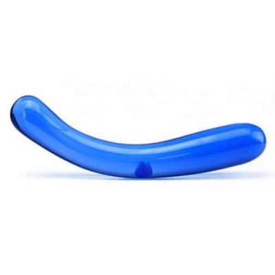 Penetrado 16 cm Ponto G de vidro azul - Coleção Blue
