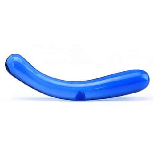 Penetrado 16 cm Ponto G de vidro azul - Coleção Blue