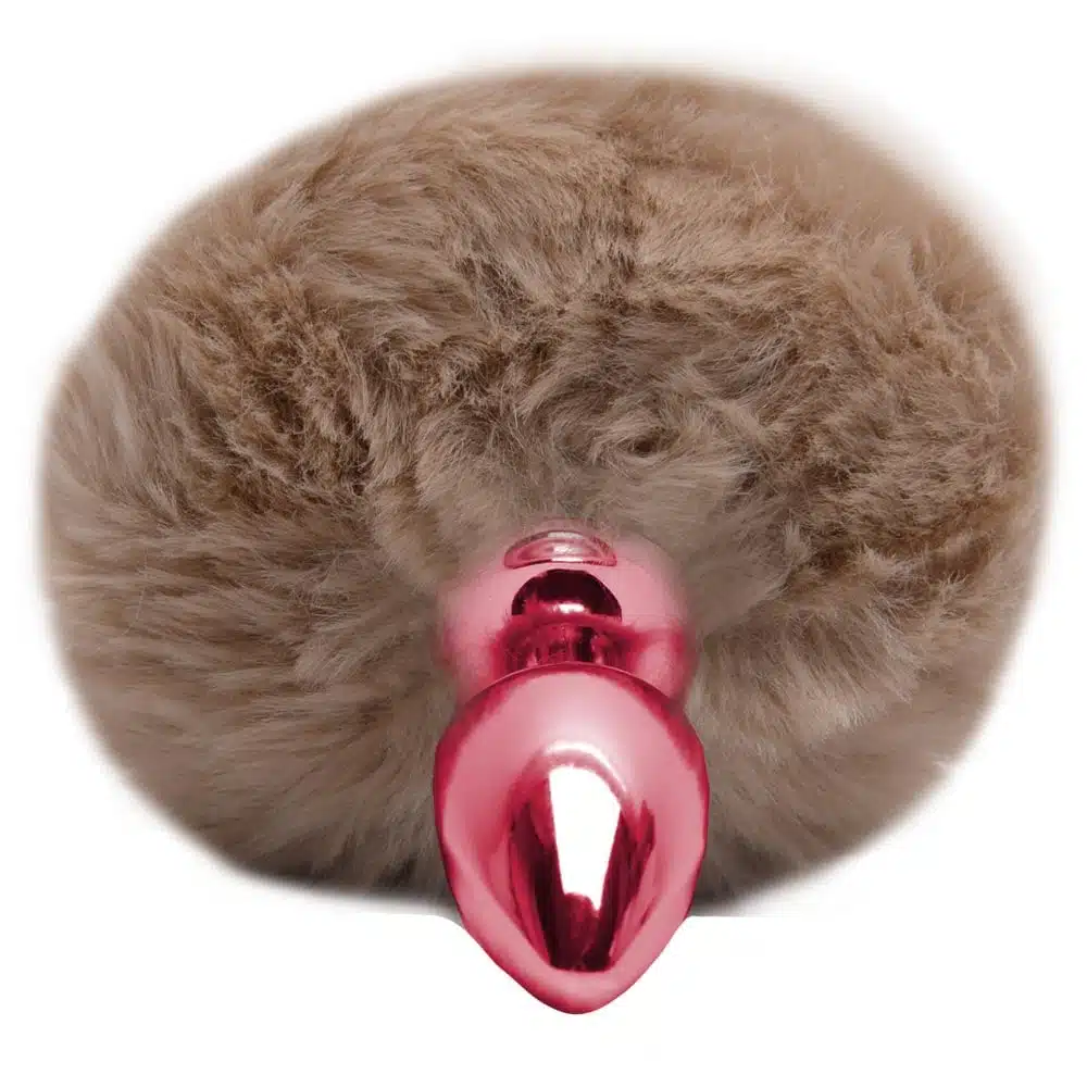 Plug De Metal Vermelho Com Rabo Pompom Claro – Hard  Imagem 2