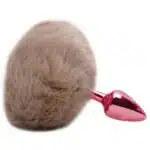Plug De Metal Vermelho Com Rabo Pompom Claro – Hard - Imagem 3