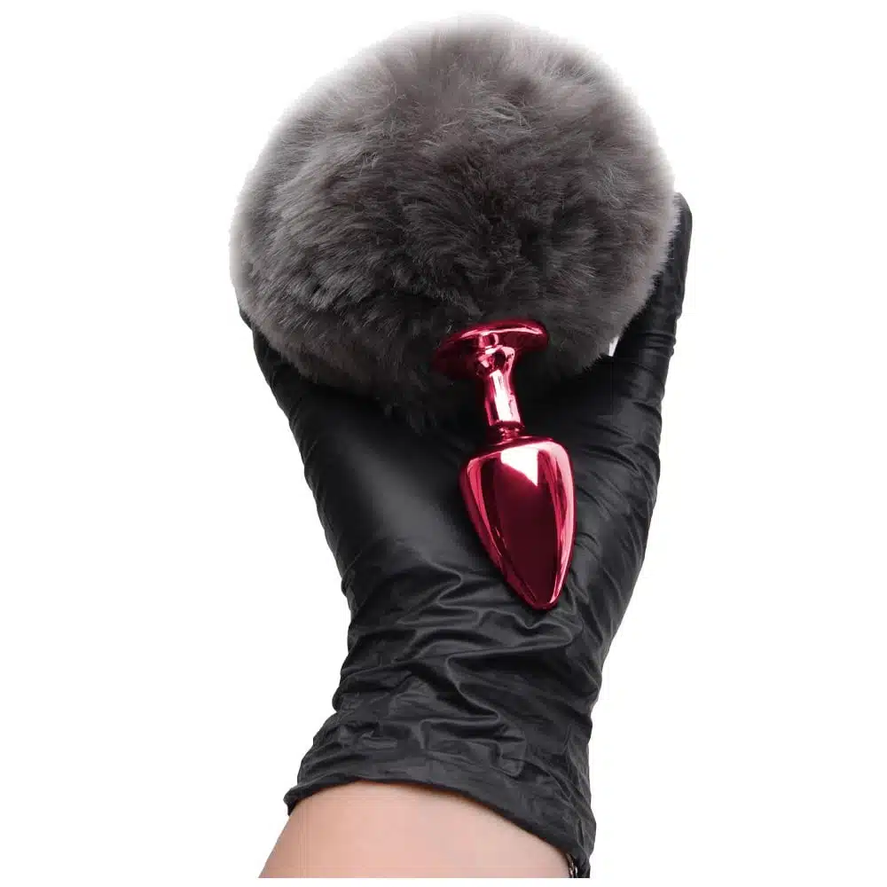 Plug De Metal Vermelho Com Rabo Pompom – Hard  Imagem 5