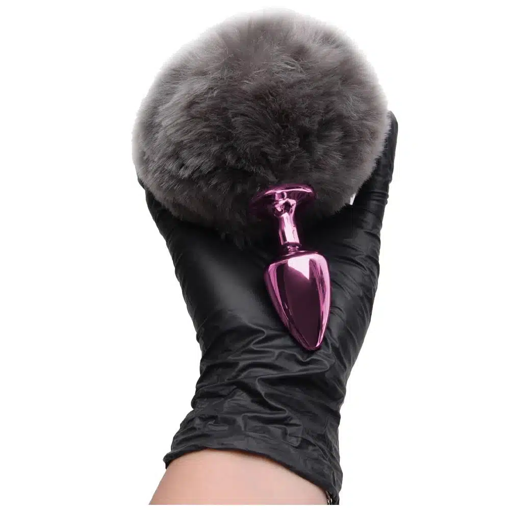 Plug De Metal Rosa Com Rabo Pompom – Hard  Imagem 4