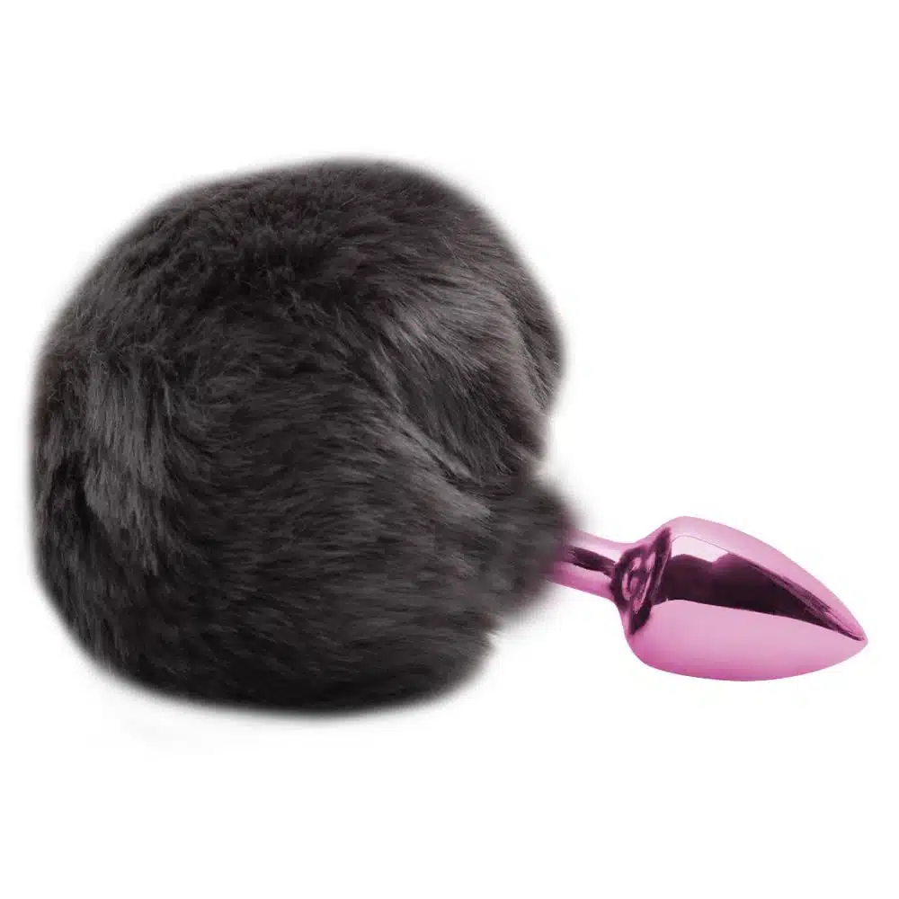 Plug De Metal Rosa Com Rabo Pompom – Hard  Imagem 3