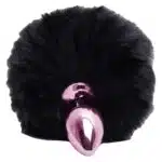 Plug De Metal Rosa Com Rabo Pompom Escuro – Hard - Imagem 2